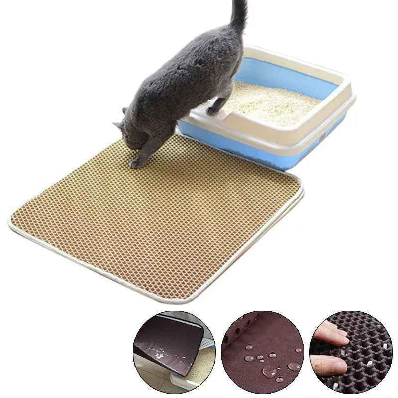 Cool Kitty Cat Litter Mat designed to trap cat litter, featuring a textured surface for effective debris collection.