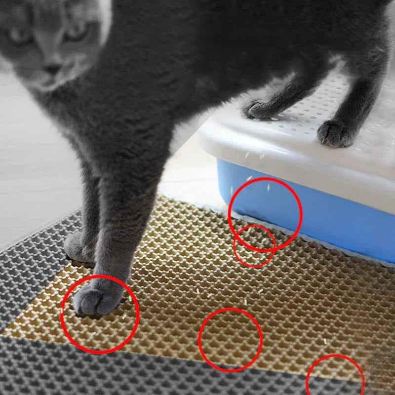 Cool Kitty Cat Litter Mat for cats, showing textured surface to trap litter and keep floors clean.