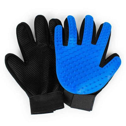 Left hand grooming glove by Cool Kitty Cat Litter for pet grooming and shedding removal, part of pet grooming supplies.
