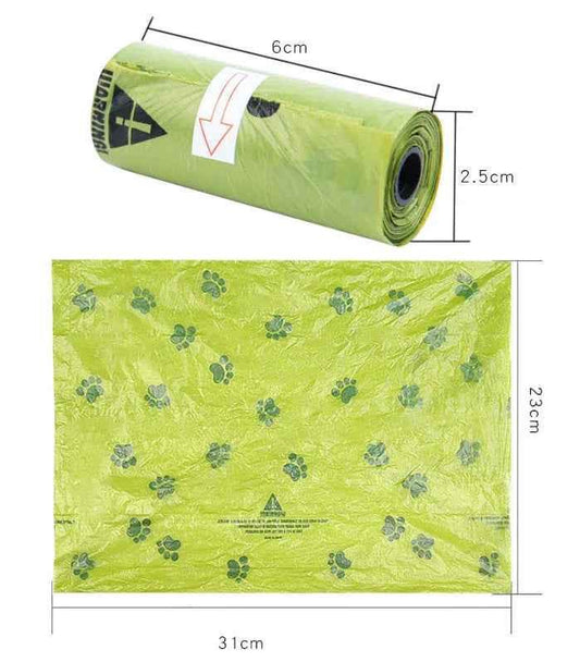 Biodegradable pet waste bags from Cool Kitty Cat Litter, 120-pack, eco-friendly poop bags for convenient pet waste disposal.