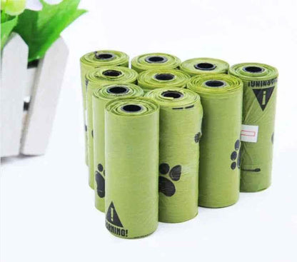 Biodegradable pet waste bags from Cool Kitty Cat Litter, 120-pack, durable and eco-friendly for clean pet waste disposal.