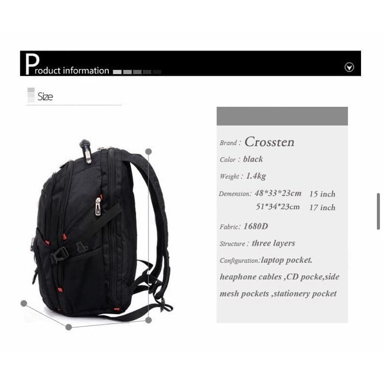 Crossten Backpack ( 45L) 9eight5