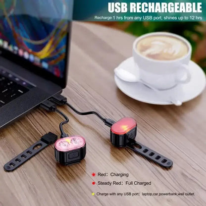 Bicycle Light Set (Front & Rear) Habicare