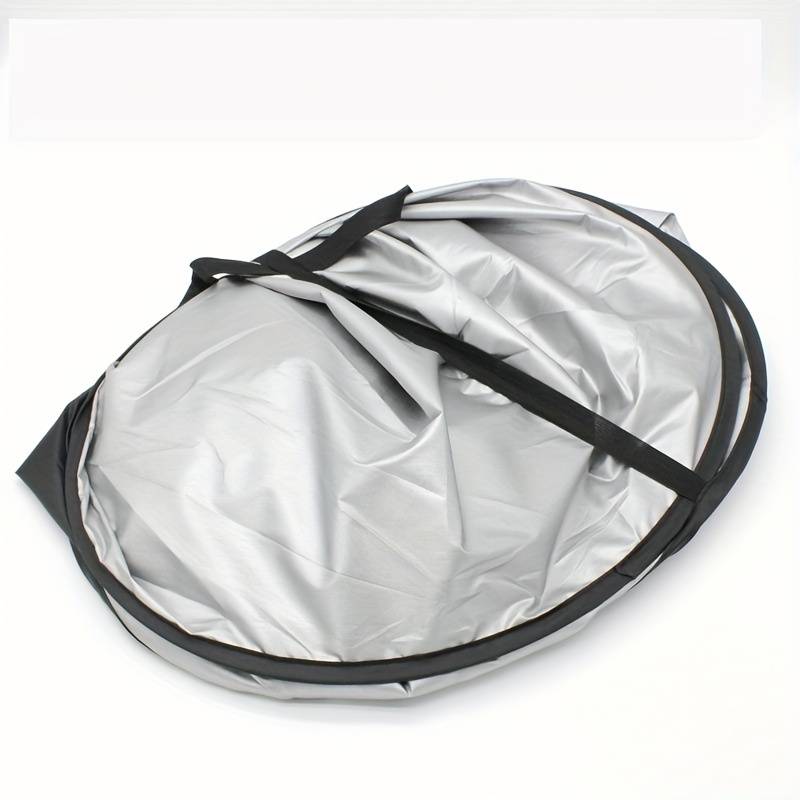 Large Silver Car Sunshade Foldable Double-Circle dealonline.co.nz