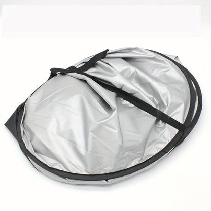 Large Silver Car Sunshade Foldable Double-Circle dealonline.co.nz