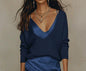 Casual Womens Knit Top and Skirt Set