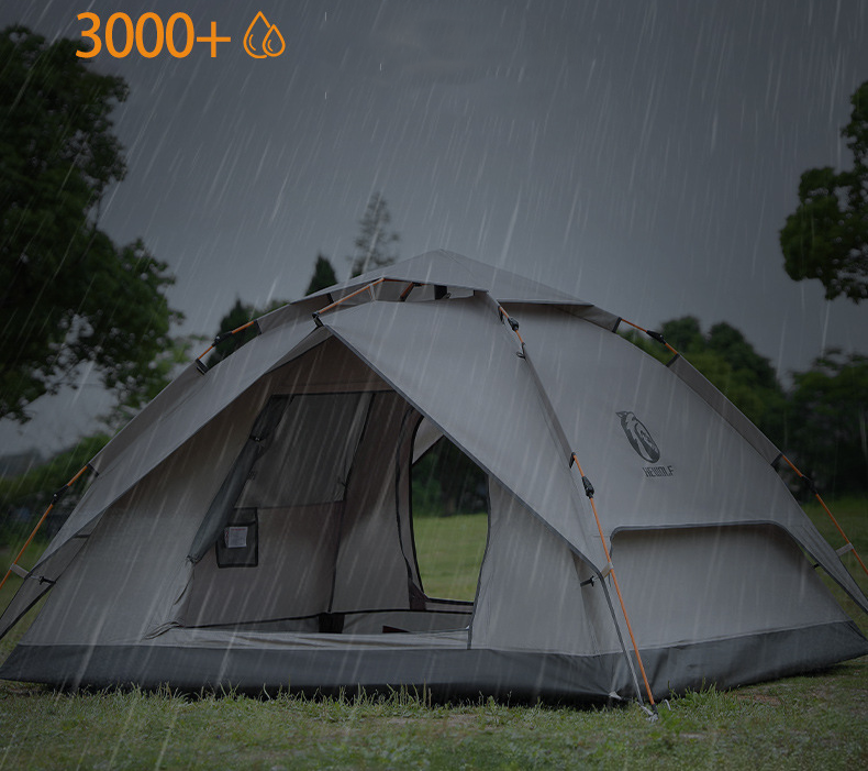 Double Layer Camping Tent Waterproof Pop-up Tent 3-4 Person ECOTREK