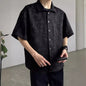 Chinese Style Embroidered Loose Fit Shirt for Men