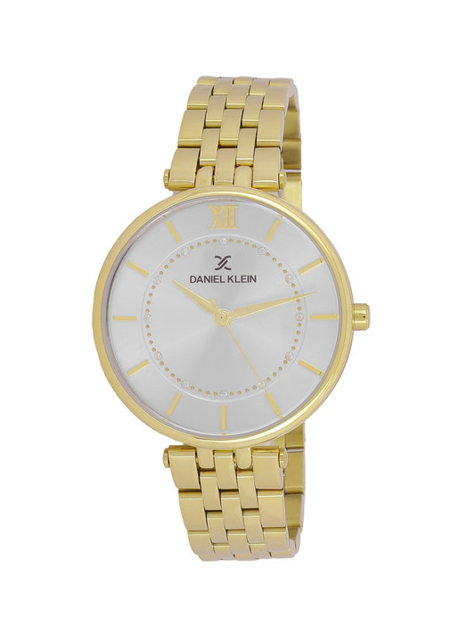 Daniel Klein Classic Silver Dial Gold Watch - DK.1.12997-3 Kiwi Watches