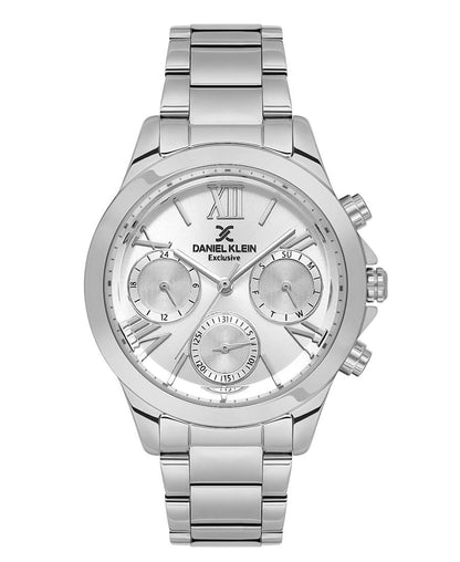 Daniel Klein Exclusive Multifunction Silver Watch - DK.1.13791-1 Kiwi Watches
