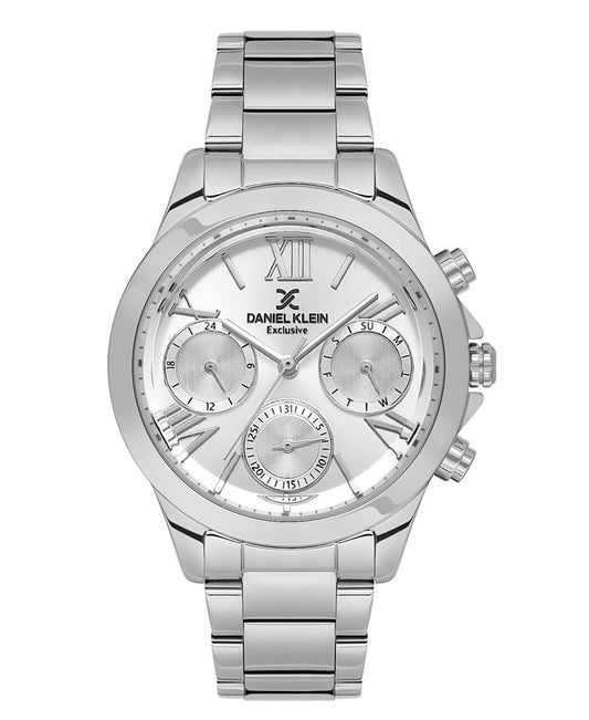 Daniel Klein Exclusive Multifunction Silver Watch - DK.1.13791-1 Kiwi Watches