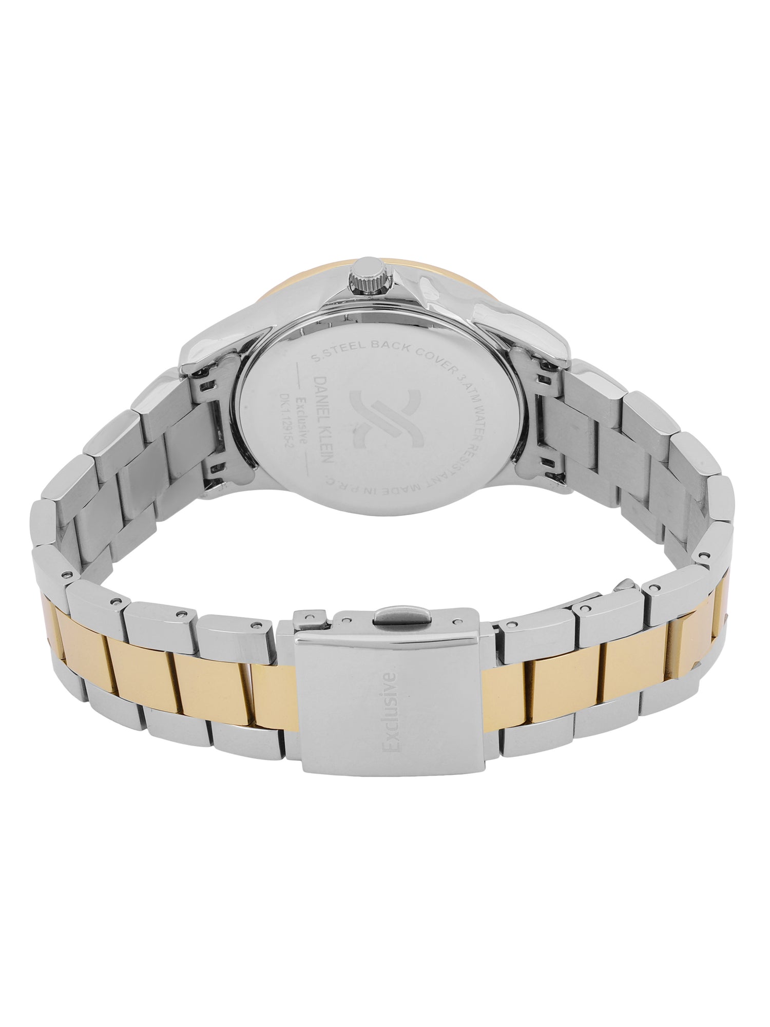 Daniel Klein Exclusive Dimond Multifuntion Black Dial Two Tone Watch - DK.1.12915-4 Kiwi Watches