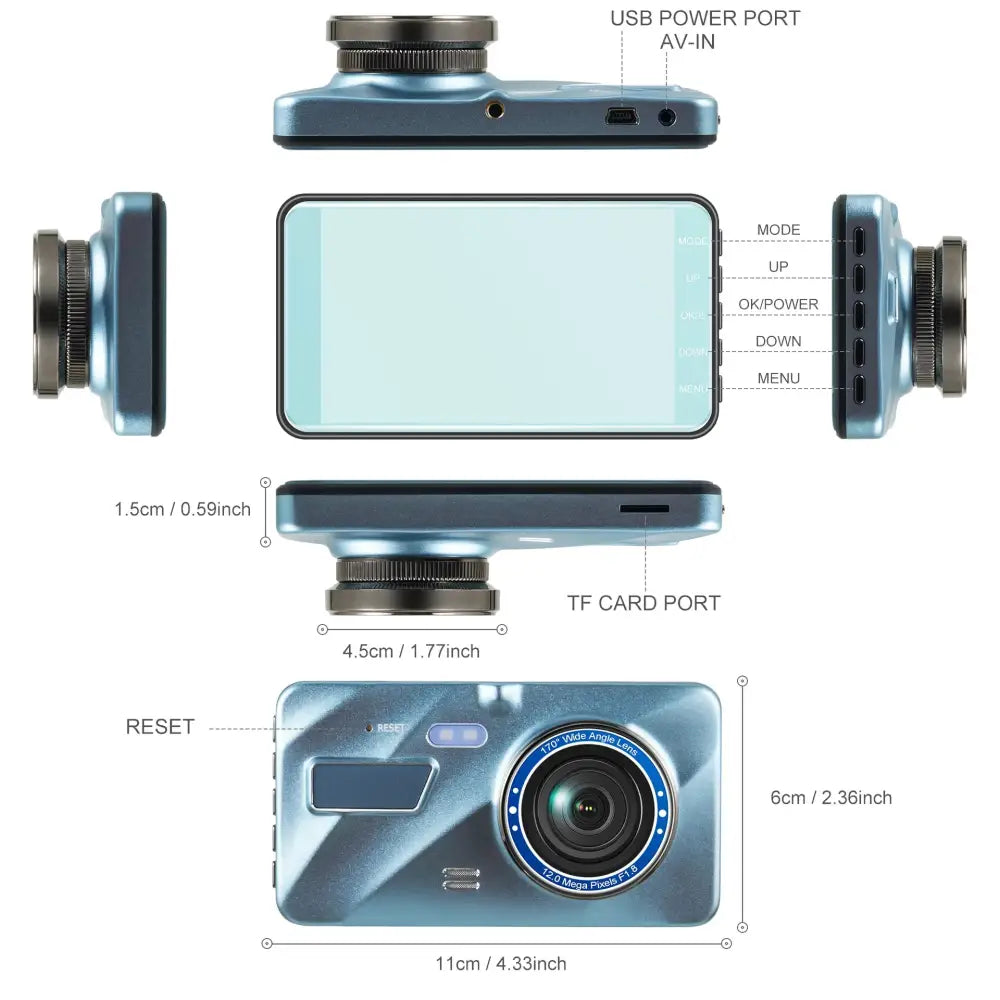 Dash Cam (Full HD - Front & Rear) Habicare