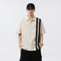Black and white checkered men's Polo shirt