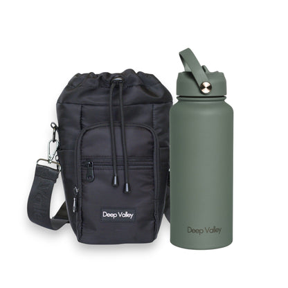 Bundle: Pea Green 1L Insulated Bottle + DayTrip Mini Bag - ShopHub