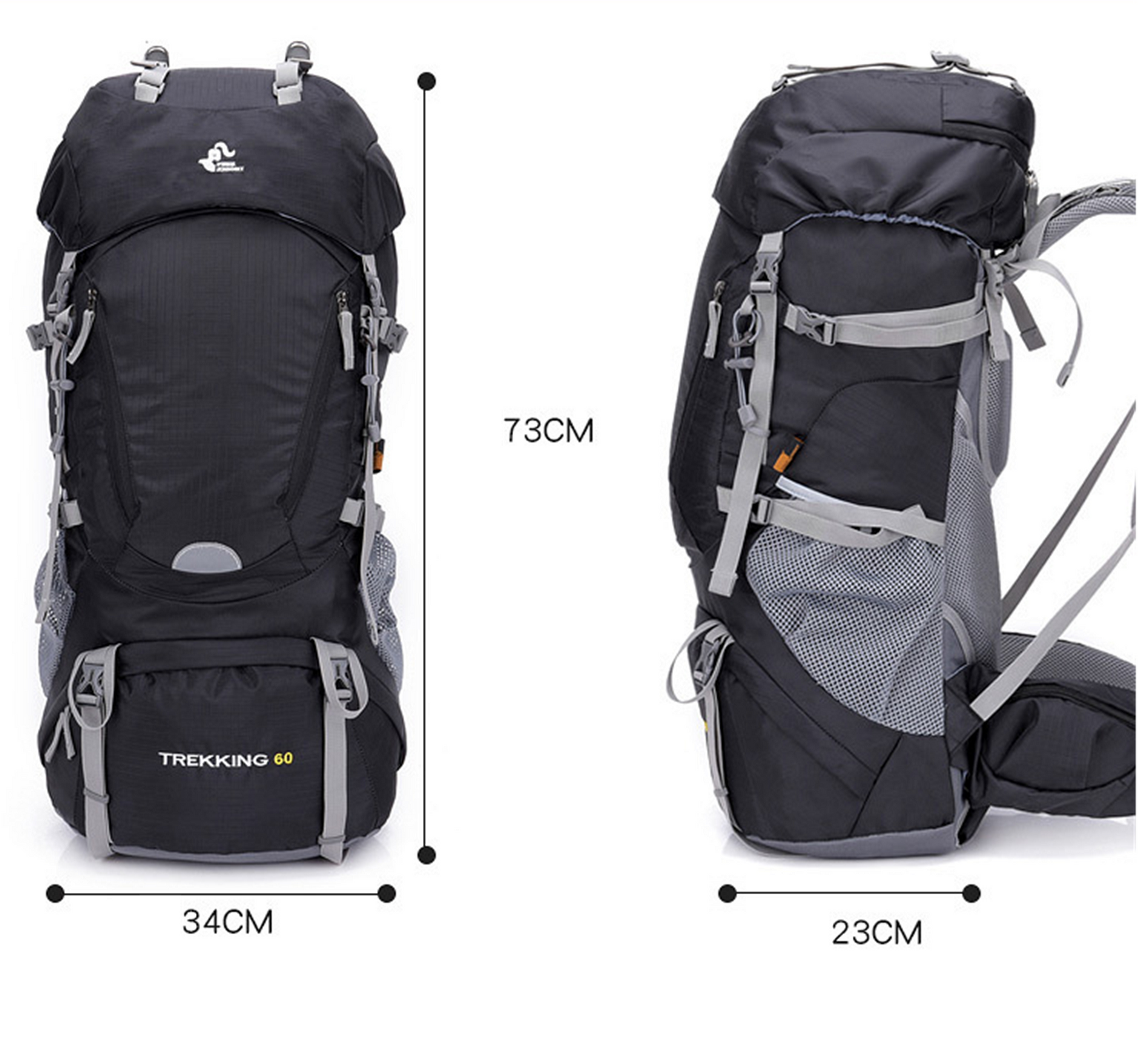 60L Camping Backpack – Ideal for Hiking, Climbing and Mountaineering ECOTREK