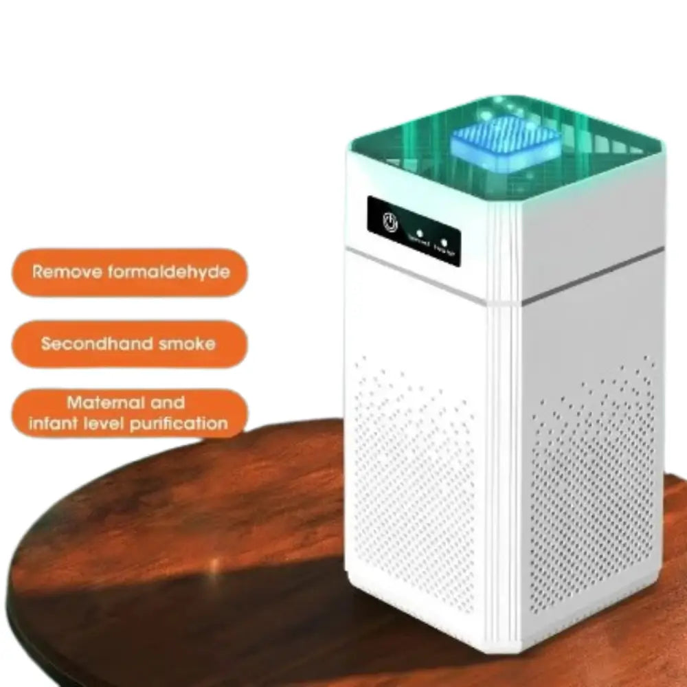 Desktop Negative Ion Air Purifier – Portable HEPA Air Cleaner & Odor Remover Habicare