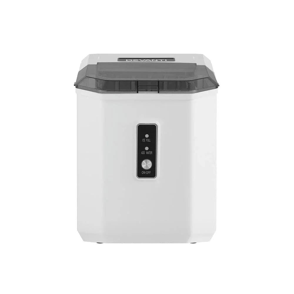 Devanti 12kg Ice Maker Machine Portable Ice Cube Tray Bar Countertop 2L Black.