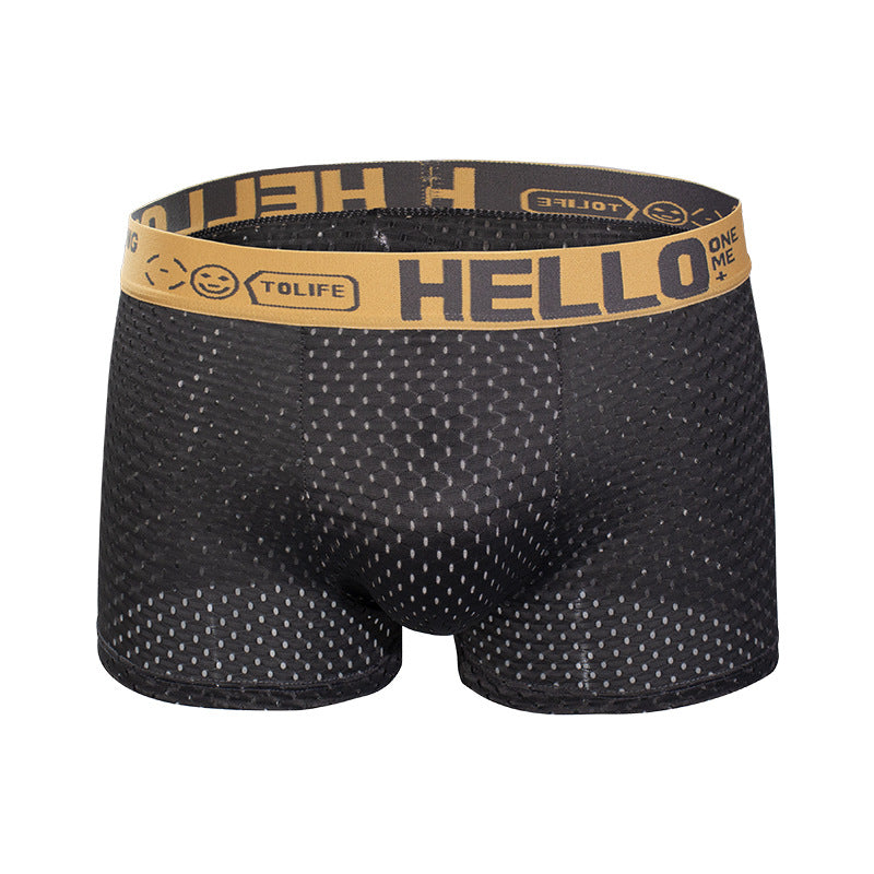 Breathable Ice Mesh Men's Boxer Briefs
