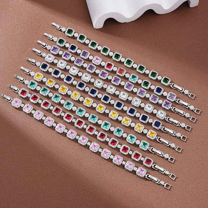 Adjustable full diamond bracelet for women