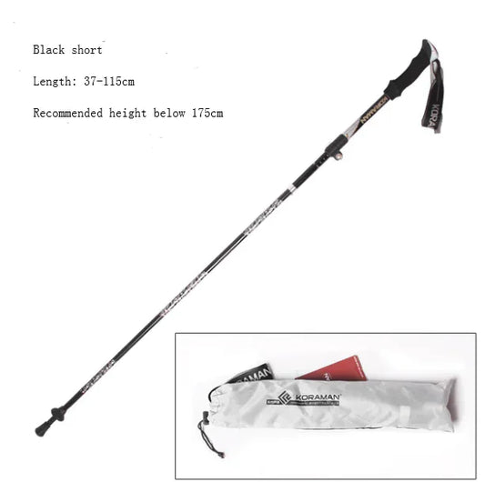 KORAMAN Lightweight Carbon Fiber Folding Trekking Poles - Adjustable 35-125cm Hiking Poles | Outdoor Adventure Mead's Supply & Equipment Outfitters limited