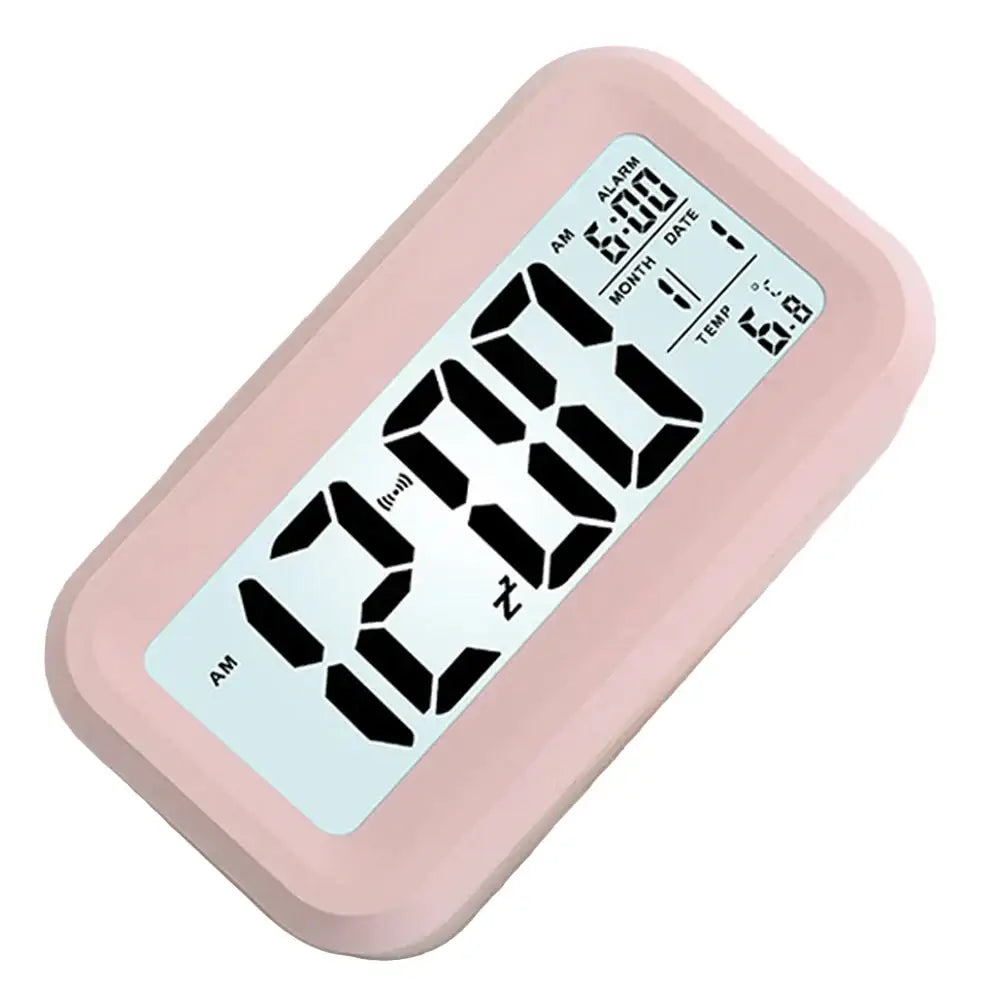 Digital Alarm Clock – Battery Operated with Indoor Temperature & Light Sensor Backlight (3 colors available) Habicare