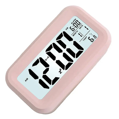 Digital Alarm Clock – Battery Operated with Indoor Temperature & Light Sensor Backlight (3 colors available) Habicare