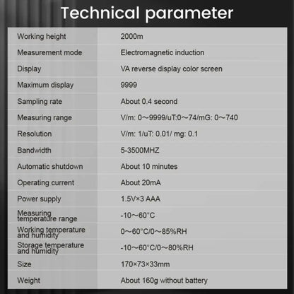 Digital EMF Meter Habicare