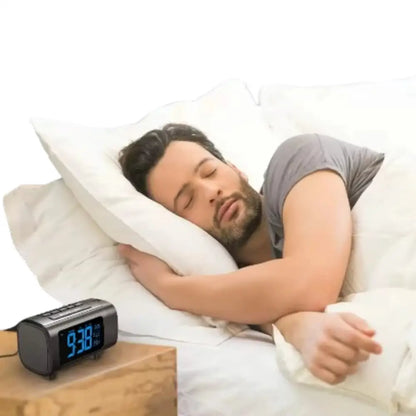 Digital Projection Alarm Clock Radio Habicare