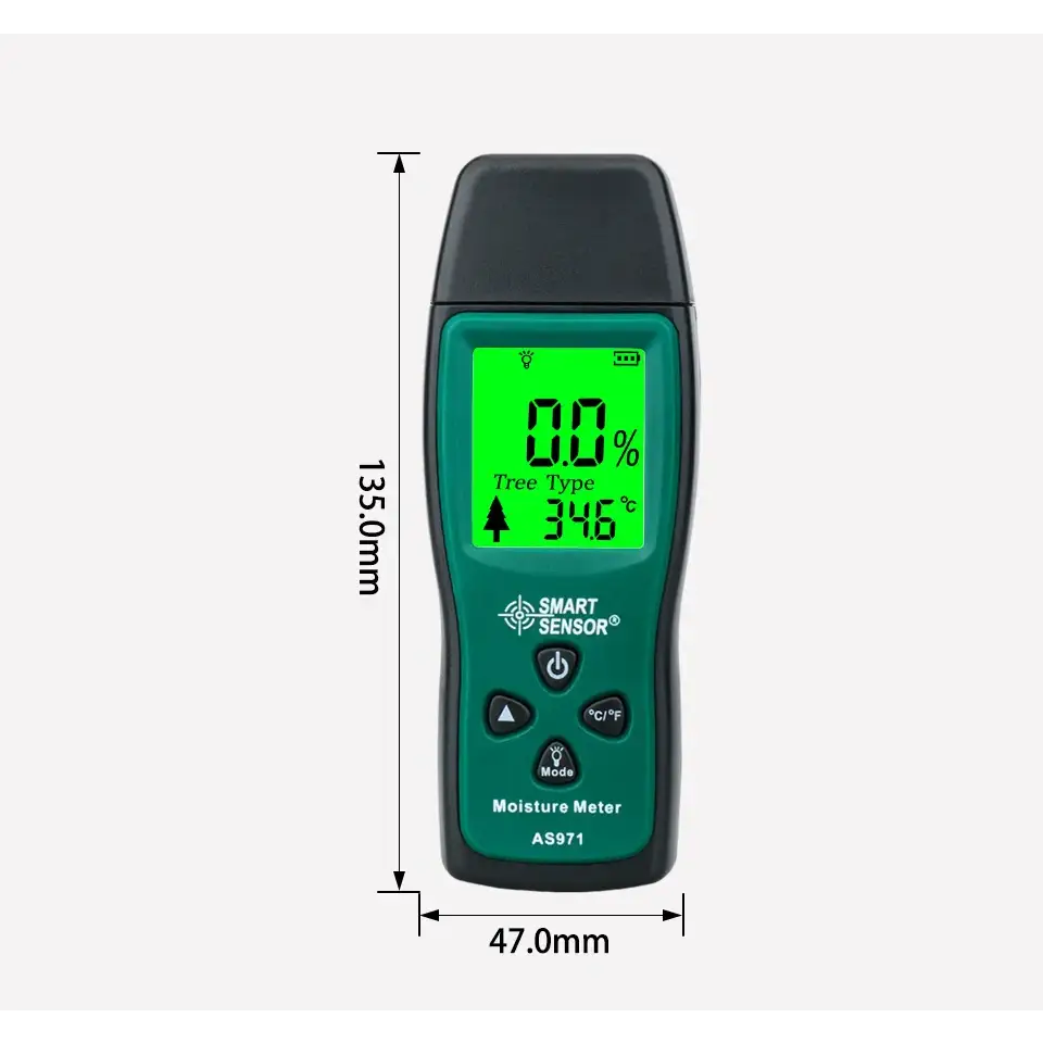 Digital Wood Moisture Meter (AS971) Habicare