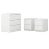 Monaco' Bedroom Set (Bedside Table*2 + Chest of 3 Drawers)