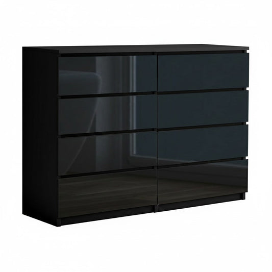 'Monaco' Black Chest of 8 drawers sue-e furniture