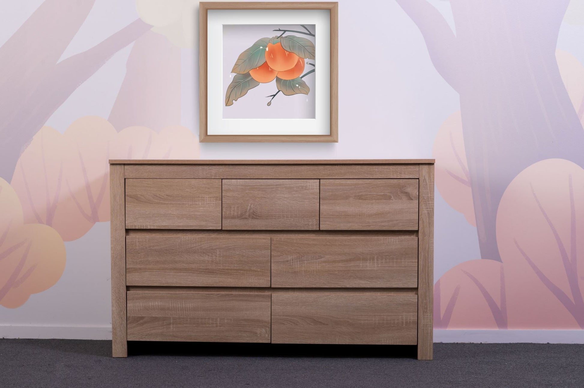 'Byron' Light Oak Low Boy sue-e furniture