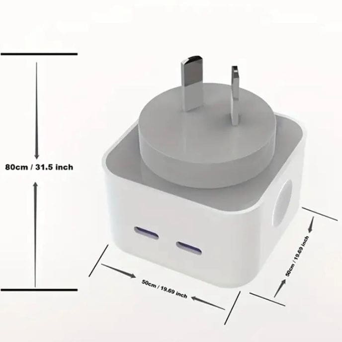 Double Type C Power Adapter Wall Plug for (NZ / AUS) 9eight5