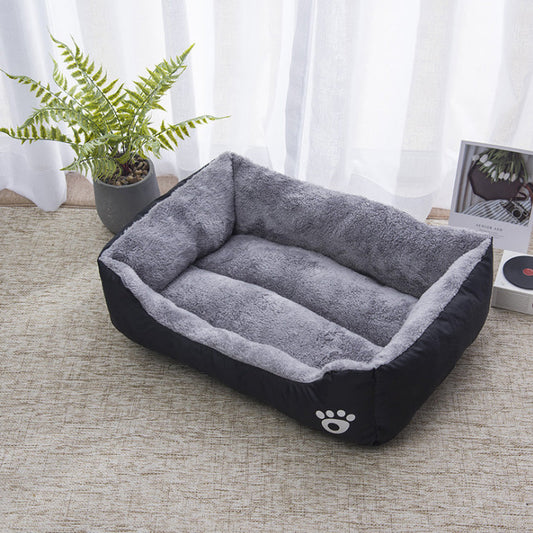 Calming Dog Bed Warming Washable Oxford with Soft Cotton and Coral Fleece dealonline.co.nz