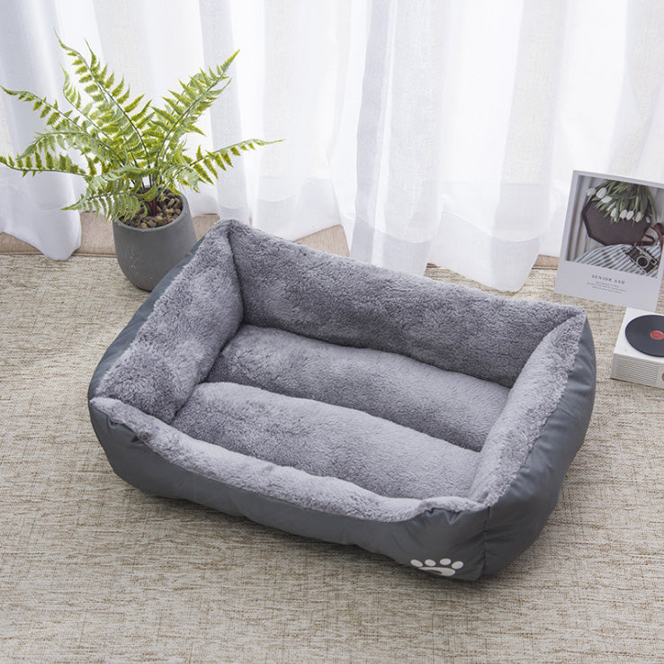 Calming Dog Bed Warming Washable Oxford with Soft Cotton and Coral Fleece dealonline.co.nz