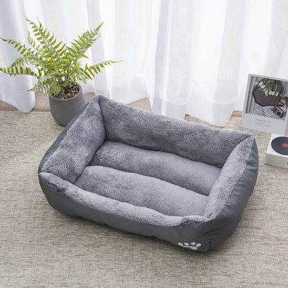 Calming Dog Bed Warming Washable Oxford with Soft Cotton and Coral Fleece dealonline.co.nz