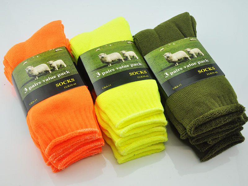 (12 Pairs) High Visible Safety Work Socks Cushioned Socks dealonline.co.nz