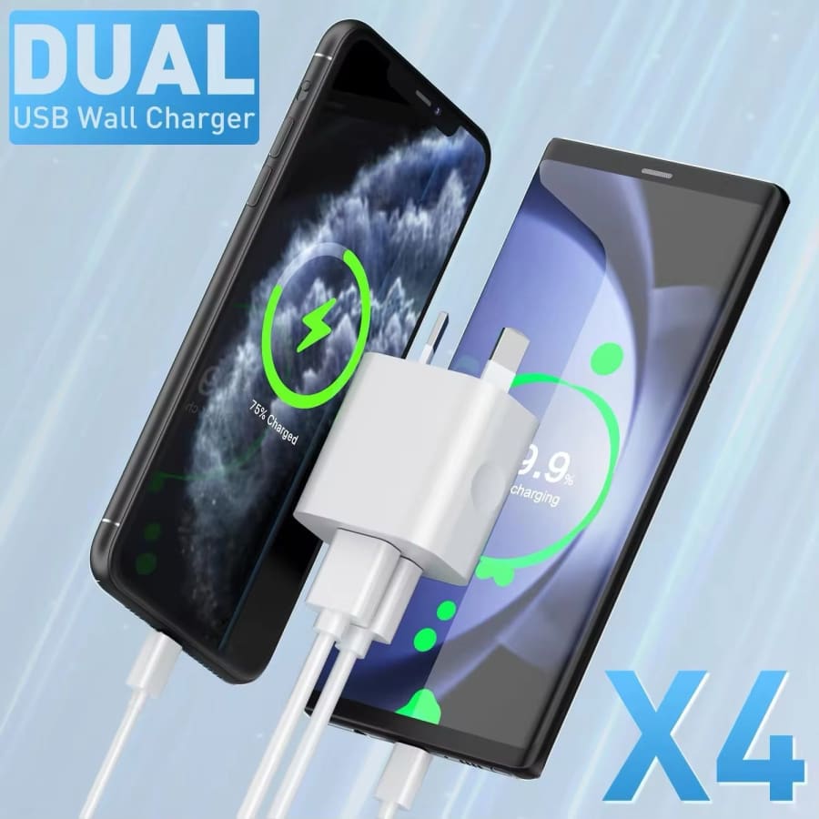 Dual USB Power Adapter Wall Plug (NZ / AUS) That Watch Shop