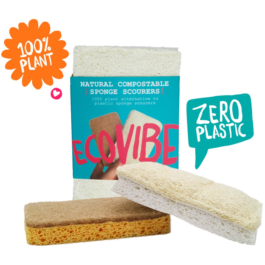 Compostable Eco-Scourers & Sponge Bundle-0