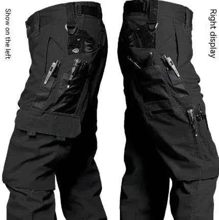 Men's Waterproof Tactical Trousers - Outdoor Cargo Pants with Fleece Lining | Plus Size Available