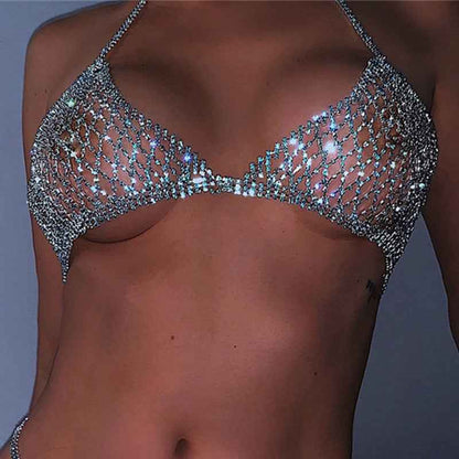 Blue Crystal Body Chain