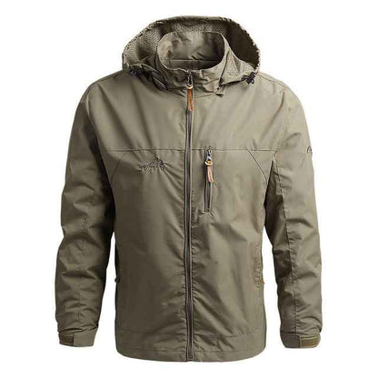 Men's Waterproof Sports Jacket — Power Bank Pocket & Cable Port | Spring & Autumn Outdoor