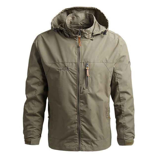 Men's Waterproof Sports Jacket — Power Bank Pocket & Cable Port | Spring & Autumn Outdoor