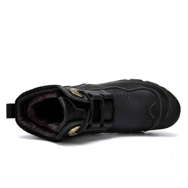 Leather High-top Shoes