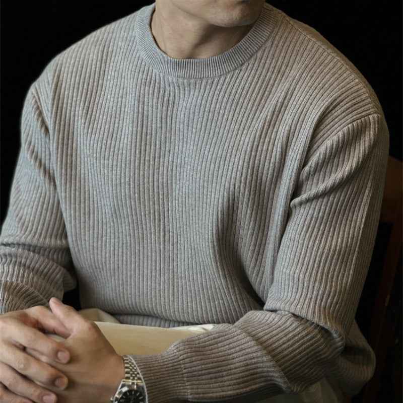 Casual Striped Knitted Sweater for Men