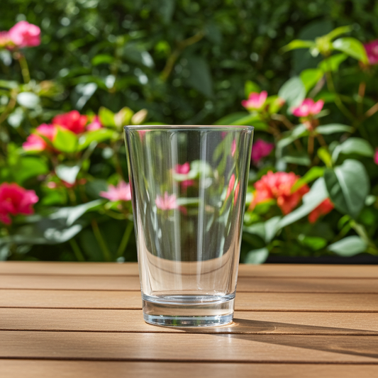 Frankly Cotton Clear Glass Tumbler 414ml Nest & Stem Homewares