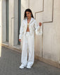 Casual sportswear set with hooded jacket and drawstring pants