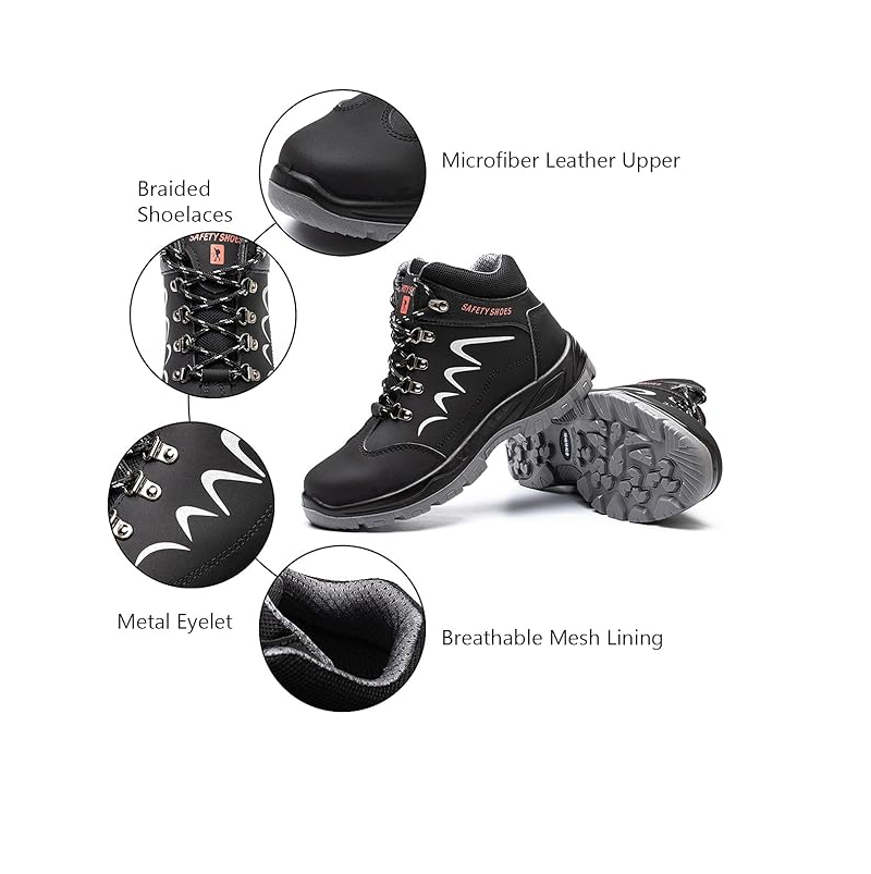 Work Safety Shoes Breathable Steel Cap Industrial Lightweight Construction