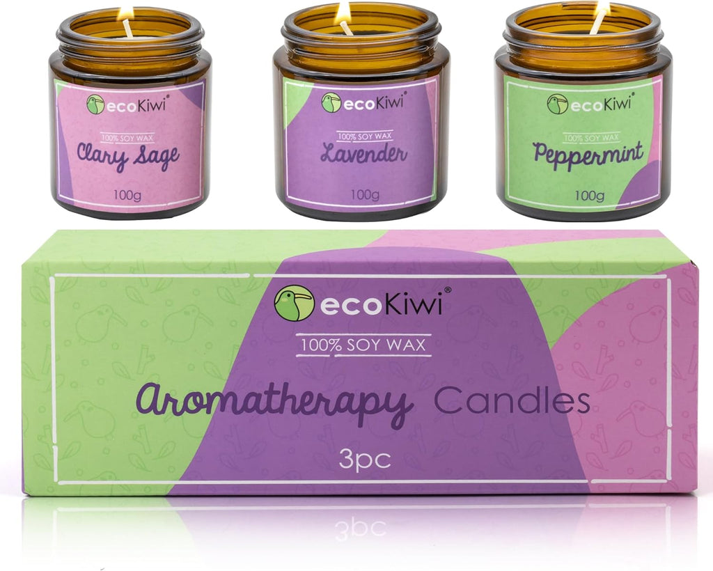 Scented Soy Candle Trio – 18% Essential Oil Content-1